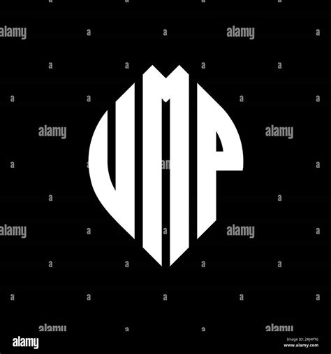 Ump Circle Letter Logo Design With Circle And Ellipse Shape Ump
