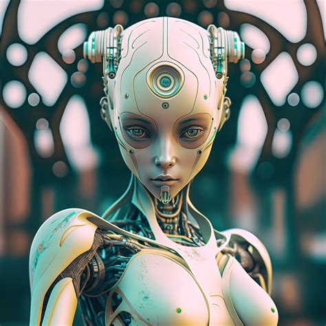 White Robot Girl Print Cyborg Girl Cybernetic Poster Etsy