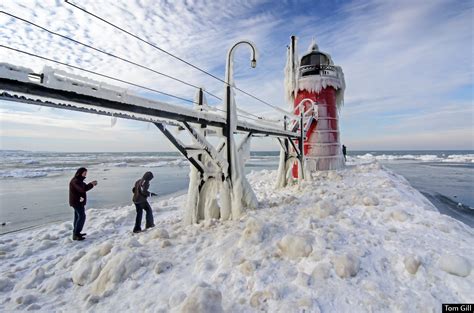 Frozen Sentinels Of Southern Lake Michigan Huffpost