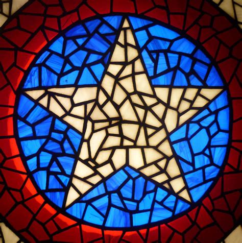 Star Of Captain America In Stained Glass By Mclanesmemories On Deviantart