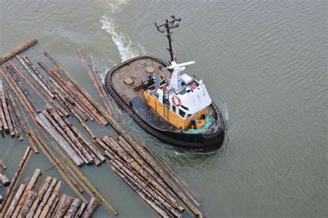 Log Booms Vancouver Island British Columbia Stock Photo Image Of