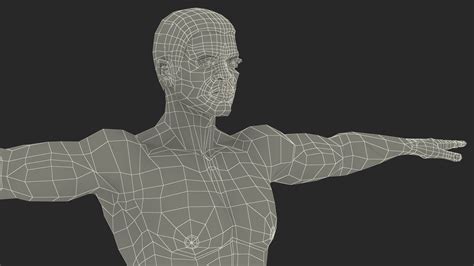 Light Skin Black Man T Pose 3d Model 149 Max Ma Lxo Obj Fbx C4d Blend 3ds Free3d