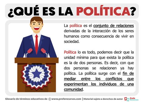 Qu Es La Pol Tica Definici N De Pol Tica