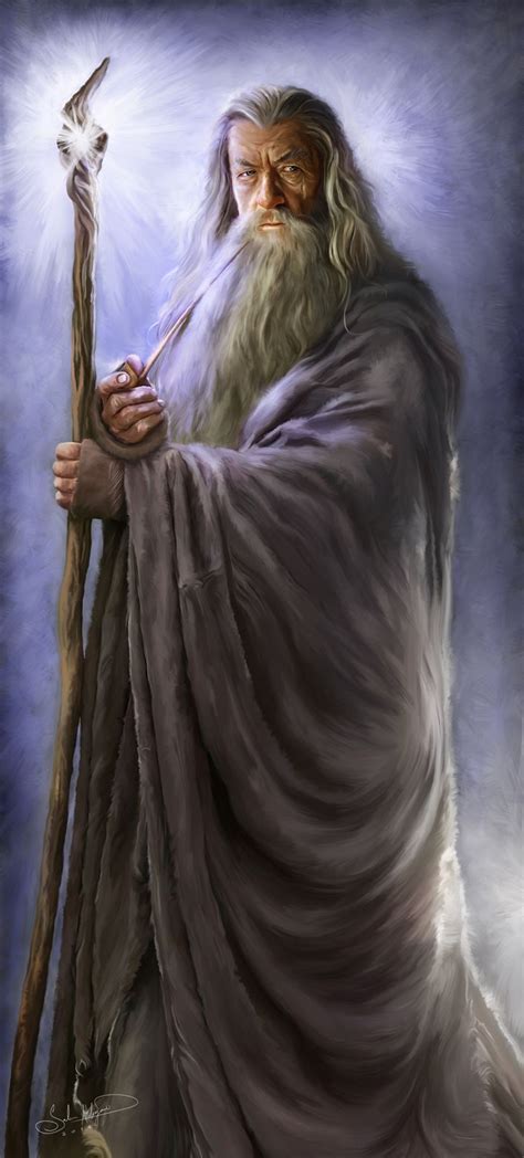 Gandalf Digital Painting Canvas Print Br