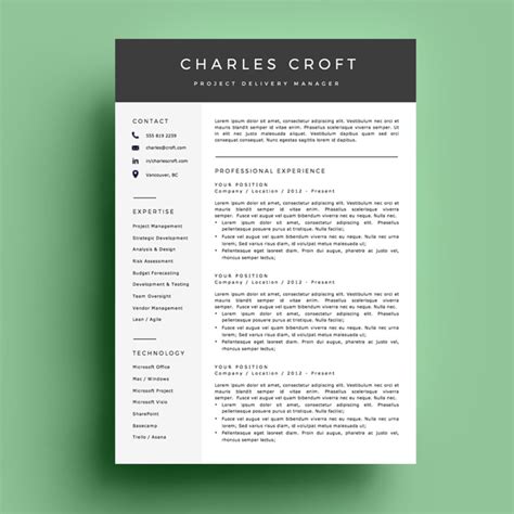 4 Page Resume Template The Rosie Impresumes Resumes And Career Help For Professionals