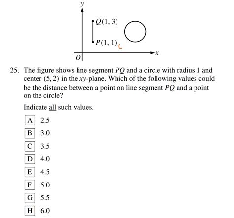 SOLVED Q 1 3 25 The Figure Shows Line Segment PQ And A Circle With