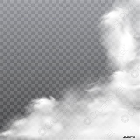 Niebla Realista O Humo En Vector De Fondo Transparente Vector De