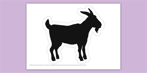 Goat Silhouette Cut Out Teacher Made Twinkl