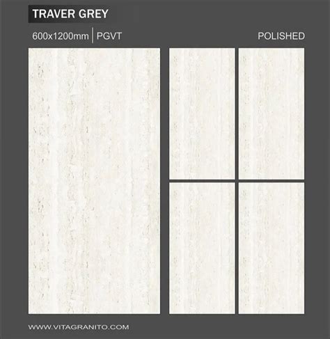 Natural Stone White Glossy Floor Tile 600x1200 Thickness 10 12 Mm