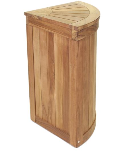 Kai™ Corner Teak Laundry And Storage Hamper