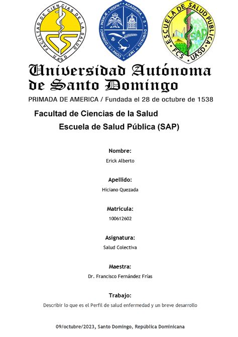 Salud Colectiva Teoria Facultad De Ciencias De La Salud Escuela De Salud Pública Sap Que