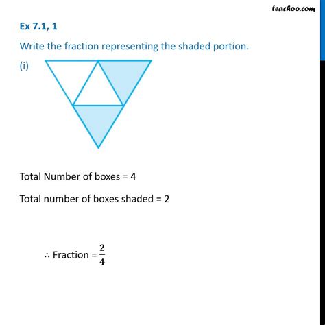 Ex Class Write The Fraction Representing Shaded Portion