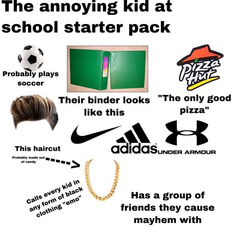 The Annoying Kid At School Starter Pack Rstarterpacks