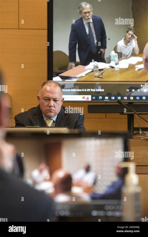 Retired Connecticut State Police Det John Kimball Watches A Screen