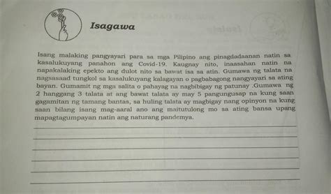 Plss Pasagot Po Ng Maayos Brainly Ph