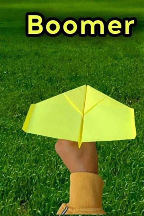 How To Make a Paper Boomerang Airplane ! Origami Paper Plane in 2023 ...