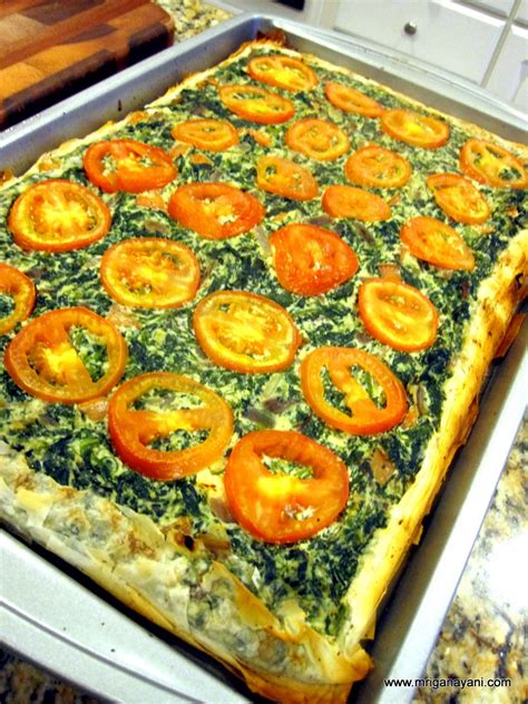 Love And Lentil Phyllo Tart With Spinach And Ricotta Cheese