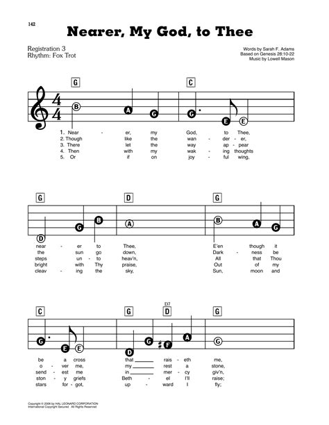 Nearer My God To Thee By Lowell Mason Sheet Music For E Z Play Today