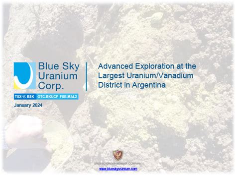 Blue Sky Uranium Corp Blue Sky Uranium Updated Slide Deck