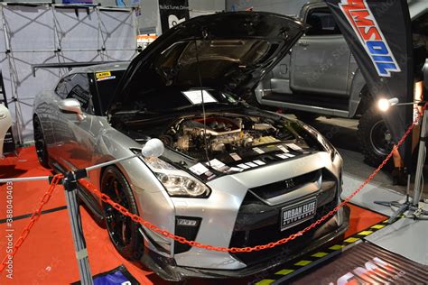 Nissan Gtr At Th Trans Sport Show In Pasay Philippines Stock Photo