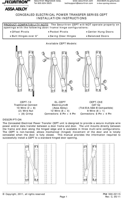 Securitron El Cept Template