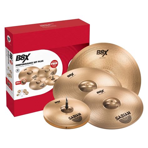 DISC Sabian B8X Performance Cymbal Set With 18 Thin Crash Na