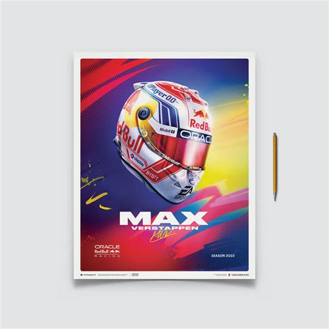 Max Verstappen 2023 Helmet Oracle Red Bull Racing Poster Automobilist