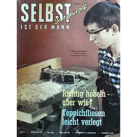 Selbst Ist Der Mann 7 66 Juli 1966 Richtig Hobeln