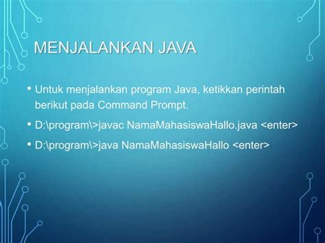 Pengenalan Bahasa Java Instalasi Java Pptx