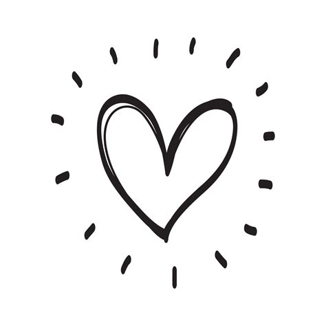 Hand Drawn Heart Vector Calligraphy 17458882 Vector Art At Vecteezy