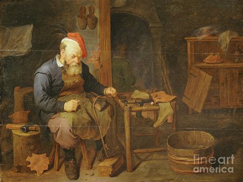 A Cobbler Painting By David Iii Ryckaert Fine Art America