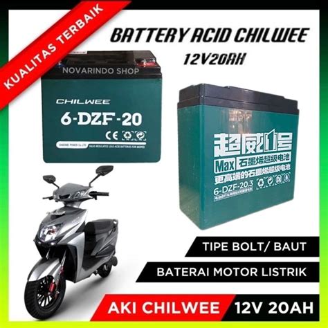 Jual Aki Baterai Motor Listrik V Ah Chilwee Original Shopee Indonesia