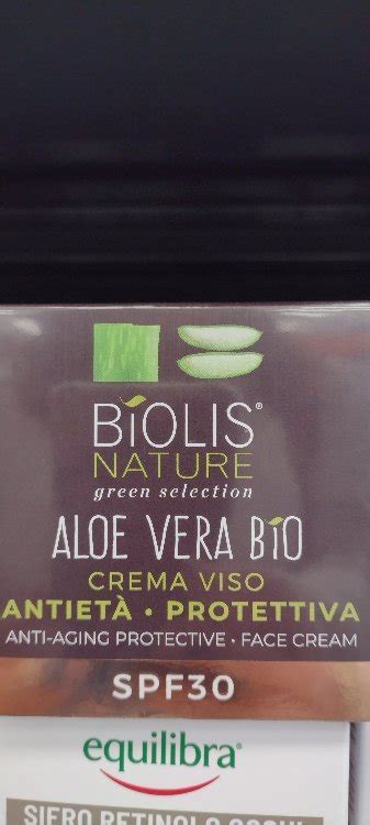 Biolis Nature Aloe Vera Bio Crema Viso Antietà Protettiva Spf30