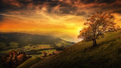 Fondos De Pantalla 1366x768 Suiza Fotografía De Paisaje Amaneceres Y Atardeceres Montañas