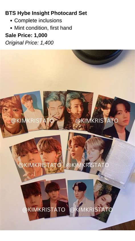 Bts Hybe Insight Photocard Set Hobbies Toys Memorabilia