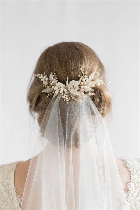 Jasmine Floral Wedding Hair Comb Delicate Bridal Headpiece Etsy