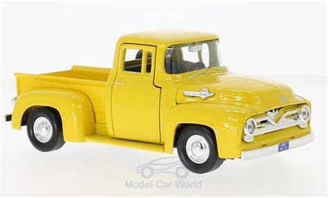 Modellautos Ford F 1 1 24 Motormax 00 Pick Up Gelb 1955 Online Modellautos De