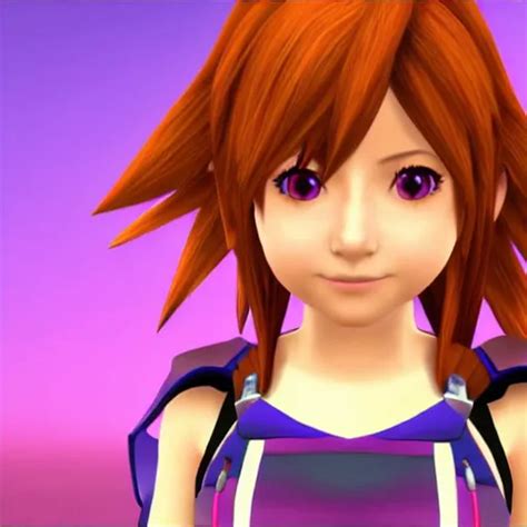 Kairi From Kingdom Hearts Birth By Sleep In Game Stable Diffusion