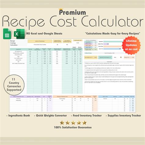 Recipe Cost Calculator | Premium Edition