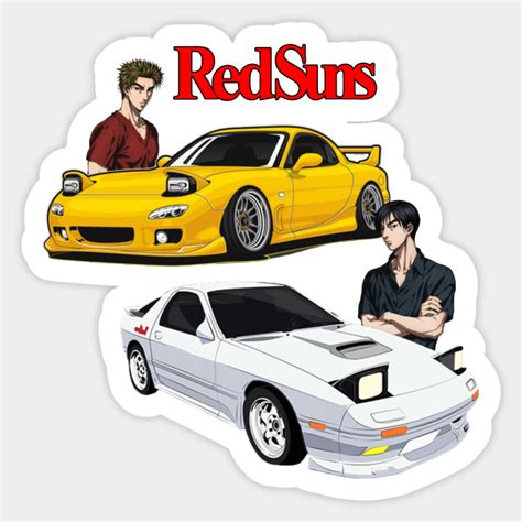 Redsuns Takahashi Brothers Initial D Initial D Sticker Teepublic