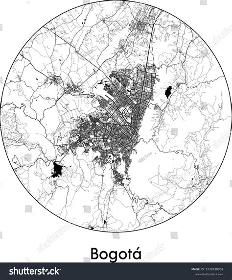 City Map Bogota Colombia South America Stock Vector (Royalty Free