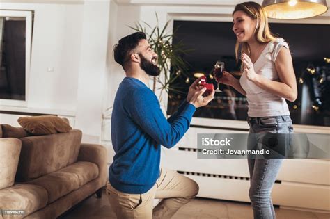 Excited Young Woman Getting Engaged Stock Photo - Download Image Now ...