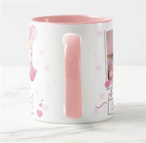 Caneca Nascimento Bebê Lembrancinha Menina Int Rosa Elo7