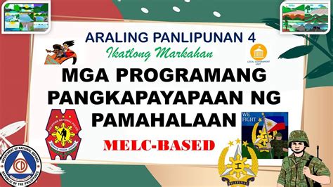 Ap4 Yunit 3 Mga Programang Pangkapayapaan Ng Pamahalaan Melc Based Youtube