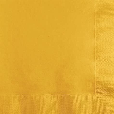 Bulk Pack Of 100 School Bus Yellow Beverage Napkins 2ply Michaels