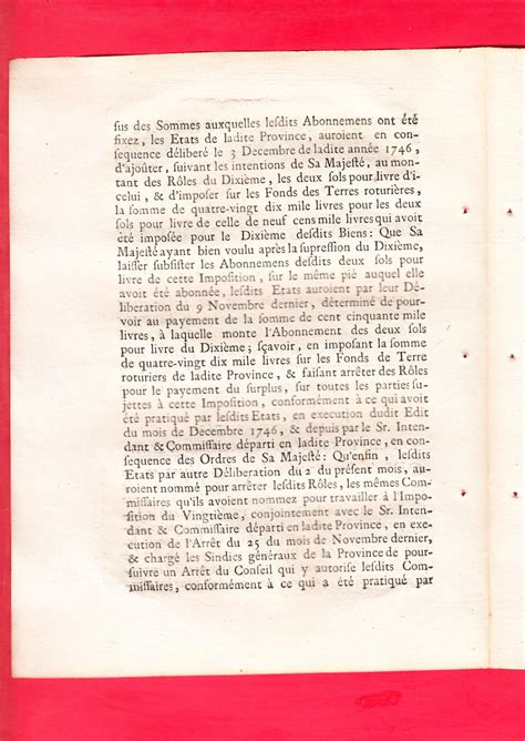 Arrest Du Conseil D Tat Du Roi Qui Ordonne Que Conform Ment Aux