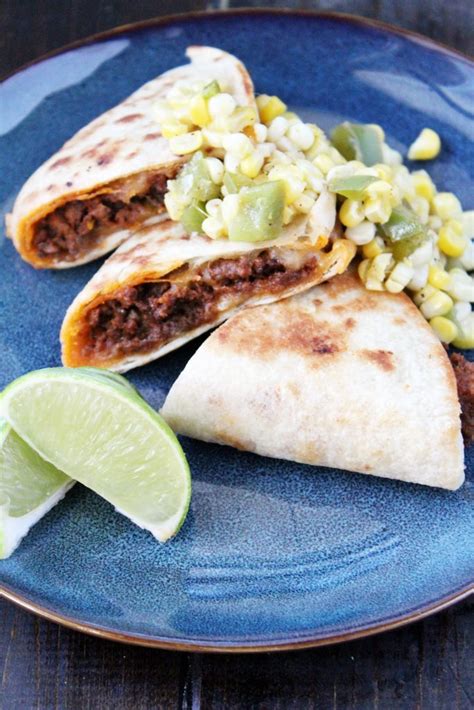 Mexican Beef Quesadillas And Corn Salsa Addicted To Recipes