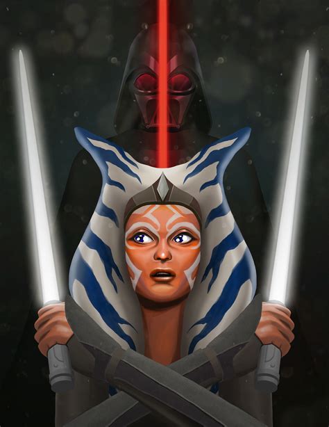 Star Wars Ahsoka Vs Darth Vader On Behance