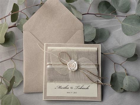 Linen Wedding Invitations