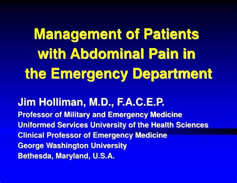 Ppt Management Of Patients With Abdominal Pain In The Emergency